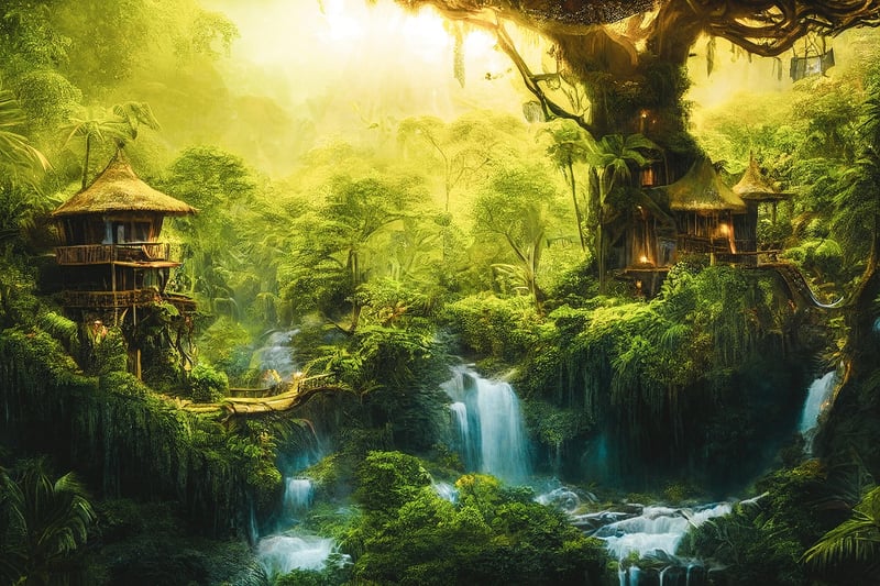 Treehouse in the forest